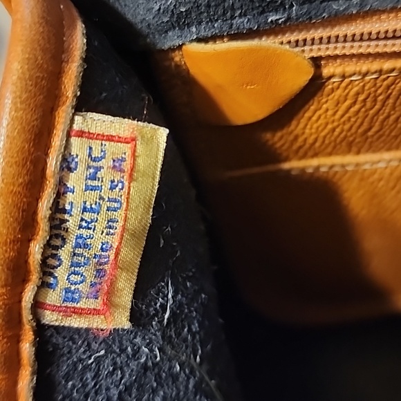 Vintage Dooney & Bourke Black Brown All Weather Leather Crossbody/Shoulder Bag - Picture 8 of 9